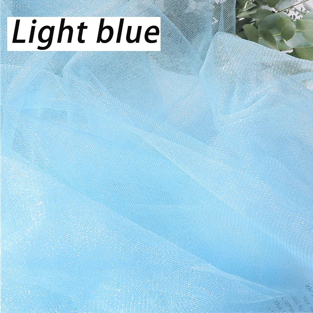 tulle fin bleu clair rose noir gaze blanche élégant délicat translucide bricolage robe coiffure