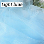 tulle fin bleu clair rose noir gaze blanche élégant délicat translucide bricolage robe coiffure