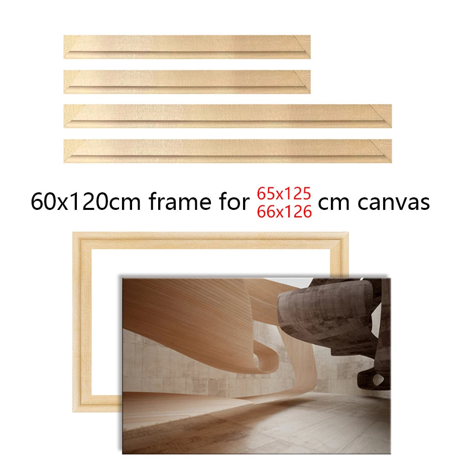 Cadre photo en bois blanc 60x120cm pour decoration murale