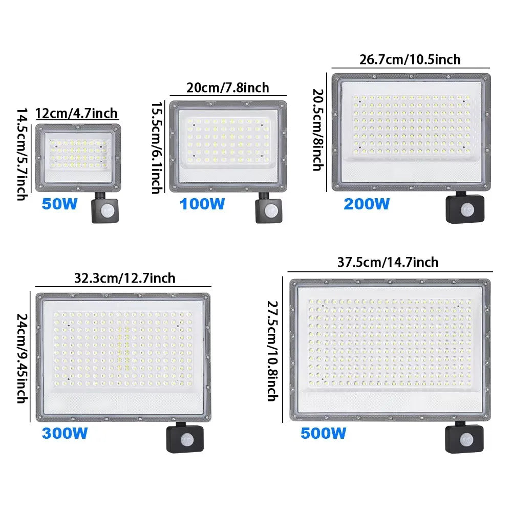 projecteur led moderne ip65 étanche 220v sensor mouvement clips gris métallique 500w 300w 200w