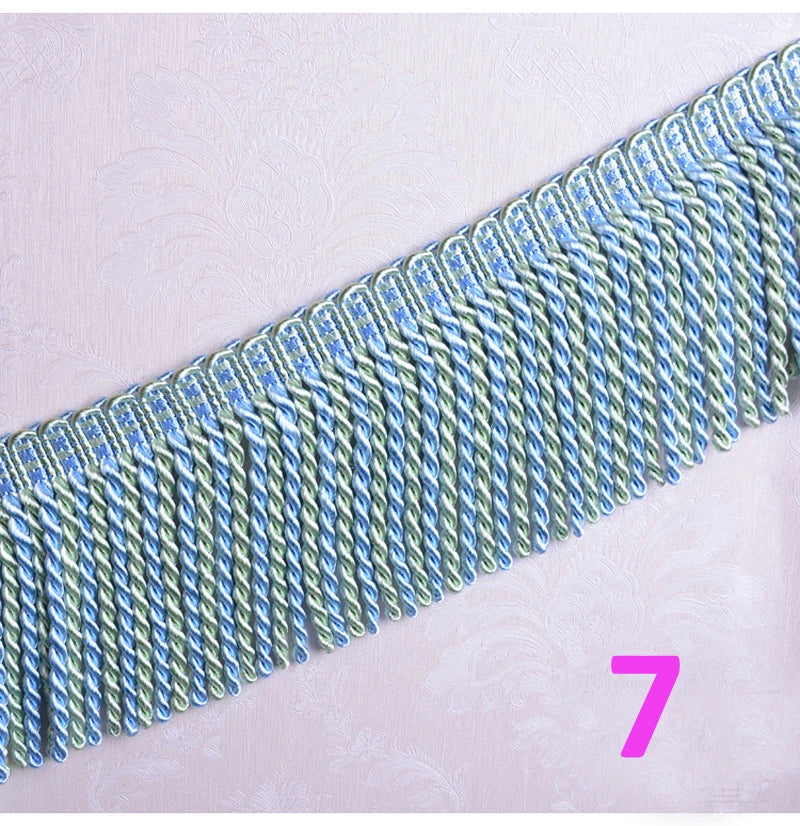 franges torsadées ornementales polyester 12 yards ruban frisé classique or noir bleu rose violet