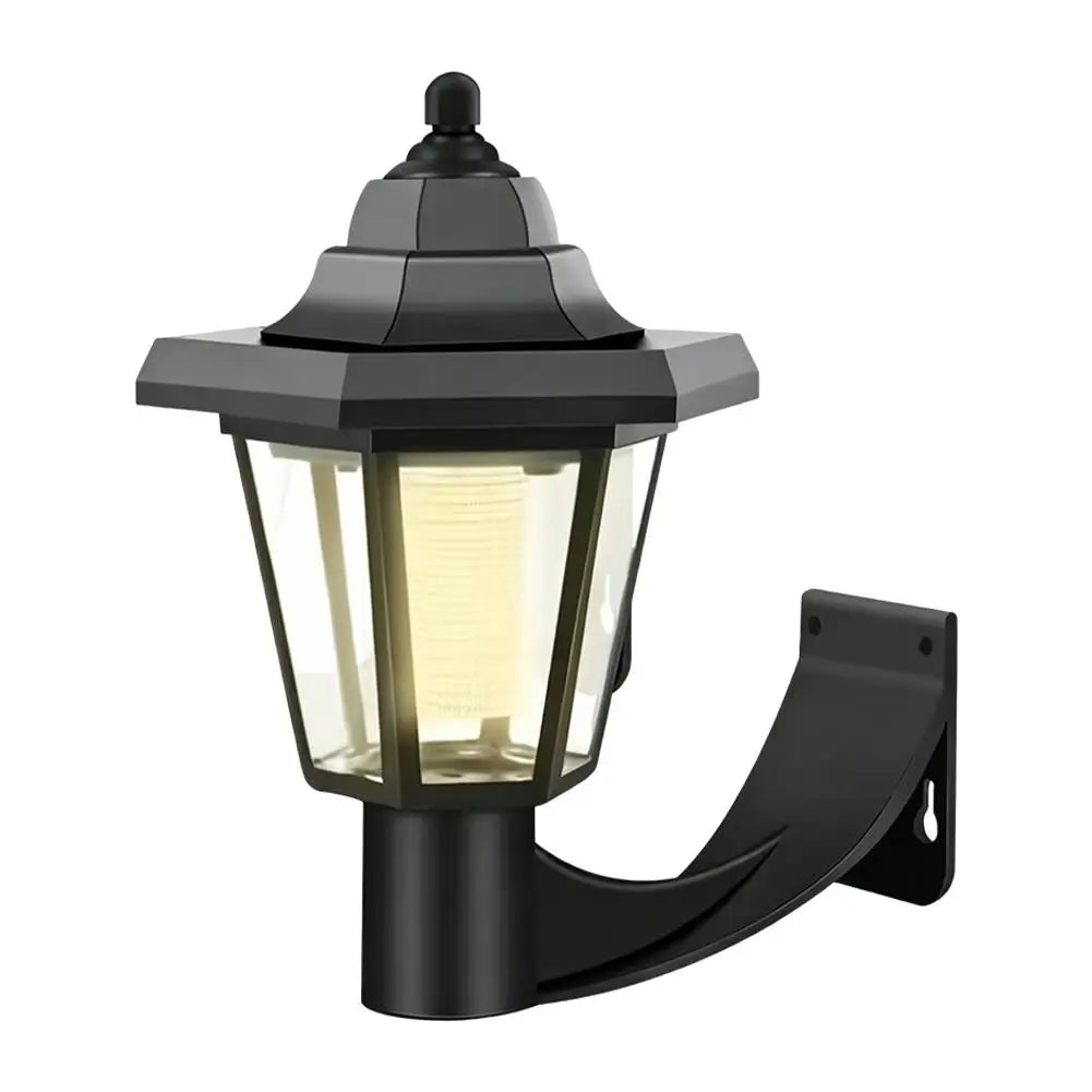 lampe murale solaire noir verre transparent classique bras articulé extérieure autonomie led flux lumineux