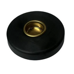 bougie noire moderne brillante sans support antidérapant 7cm diamètre 1.9cm profondeur