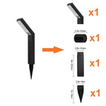 lumière solaire ip65 led rgb noir moderne extérieure jardin allée patio