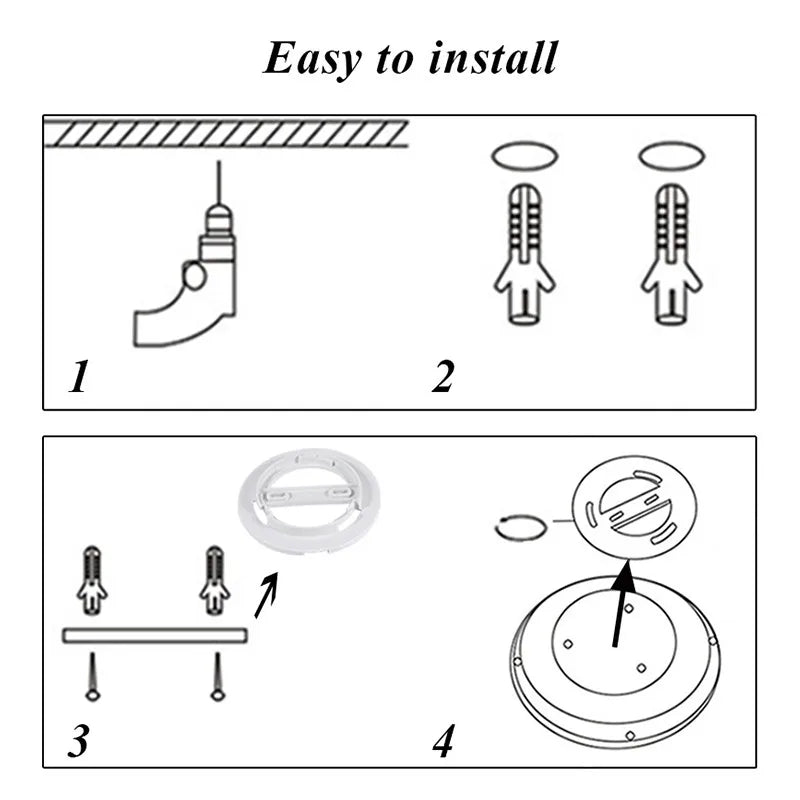 lumière moderne blanc motion sensor 22cm 4.5cm 20w 15w led intelligent