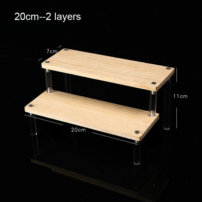 étagère bois massif moderne niveaux rangement cosmétiques vis minimaliste salon