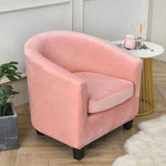 housse fauteuil club velours extensible canapé place salon coussin