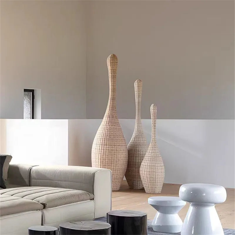 Lampadaire en bambou - Design unique et naturel