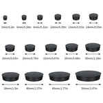 bouchons trou noirs plastique adhésifs pratiques pièces round variées dimensions