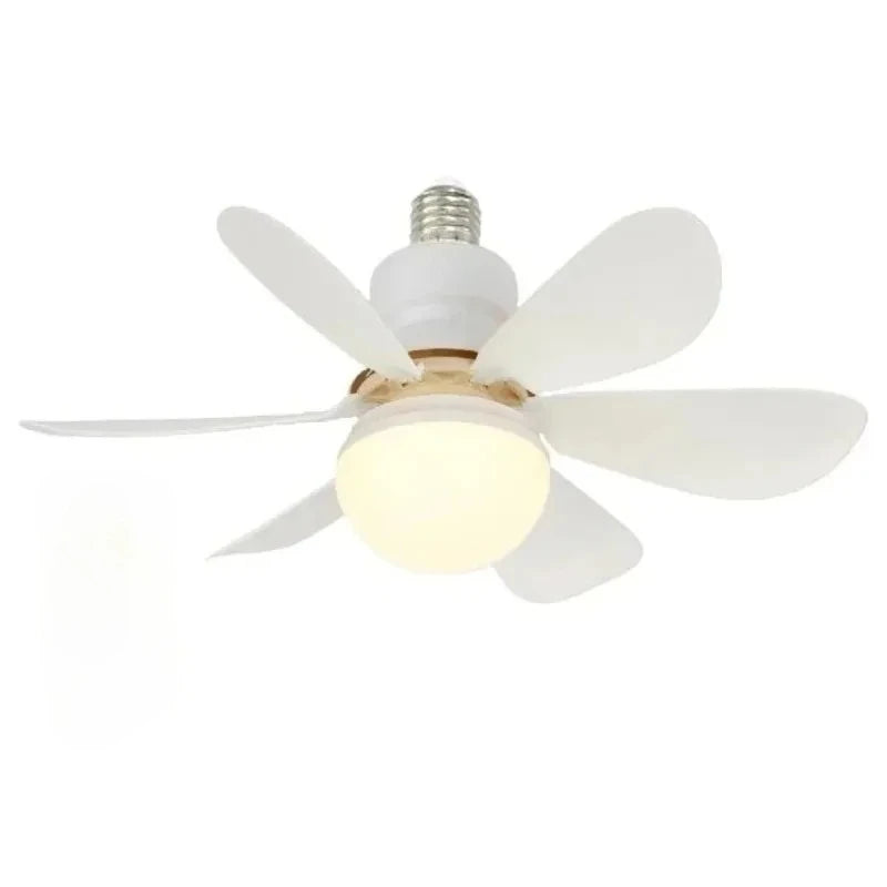 ventilateur led moderne blanc motif floral vitesses télécommande 30w 42cm