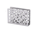 support livre moderne or noir argent grille géométrique acier inoxydable papier blanc