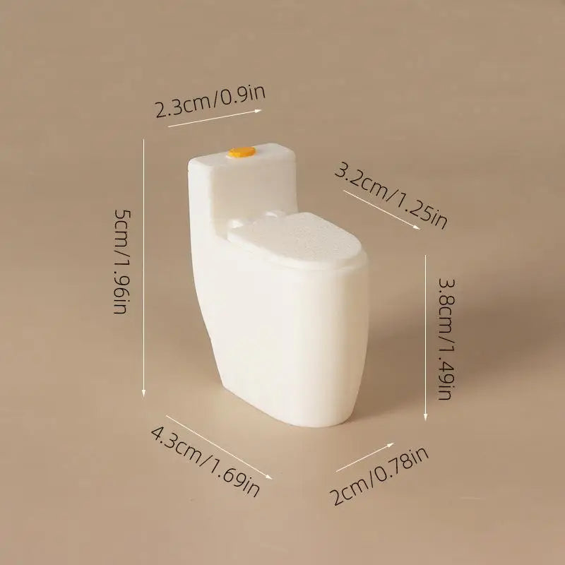 miniatures toilettes blanc minimaliste brosses wc accessoires poupées jouets imitation ornement décoration scène