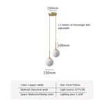suspension lumineuse ornement sphérique blanc matière transparente moderne fixation câbles inclusion câble électrique