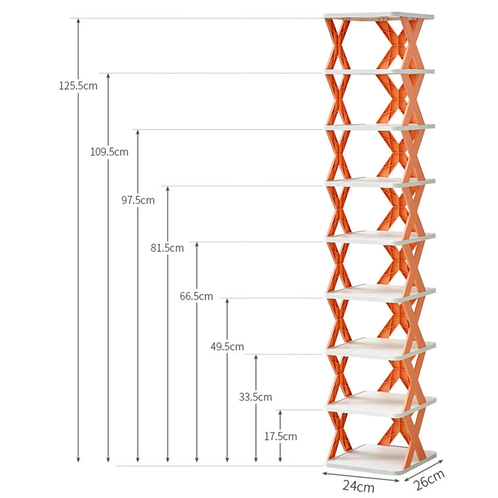 étagère chaussures empilable plastique modulable petit meuble rangement vertical gain place