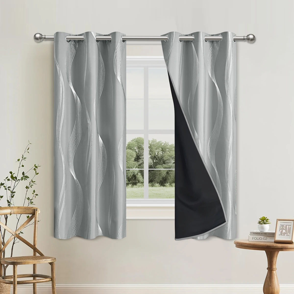rideaux noir doré marbré ondulés opaques isolation thermique 100x250cm 132x241cm moderne élégantôtel