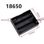 boîtes rangement batteries 18650 AA noires clips pratiques emplacements multiples