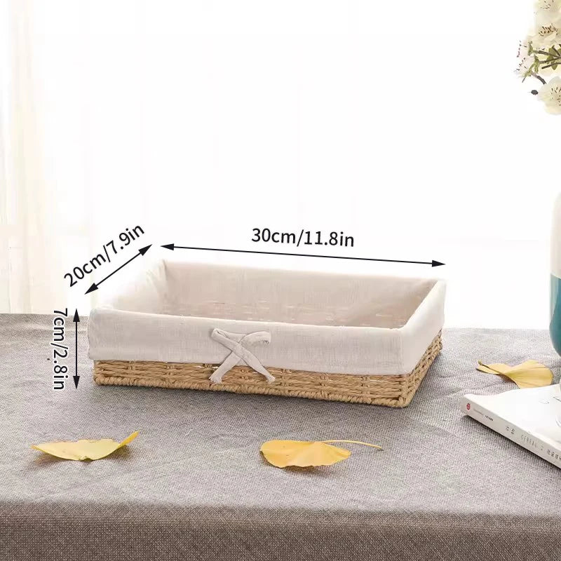 paniers rangement tissus corde tressée boho chic naturel beige écologique rustique