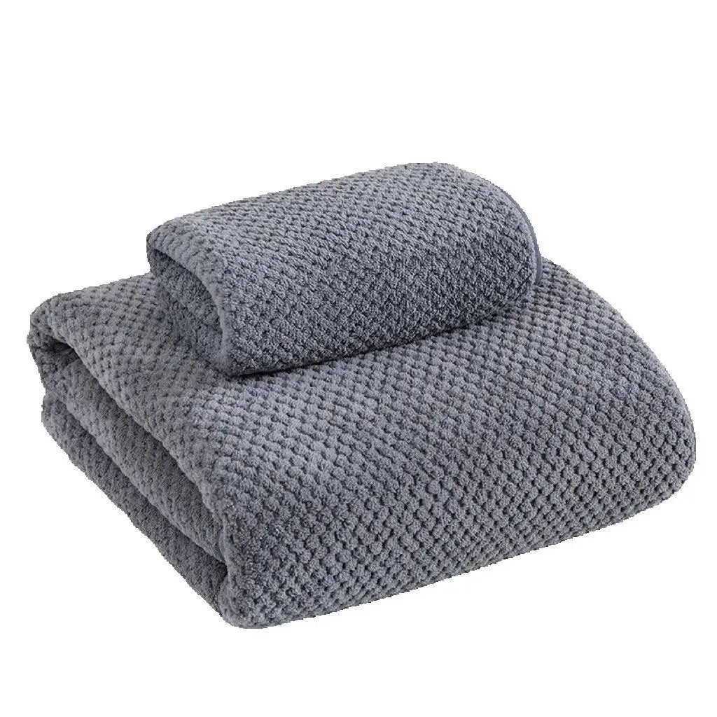 serviette bain microfibre séchage rapide motif points couleurs gris rose blanc bleu clair douce