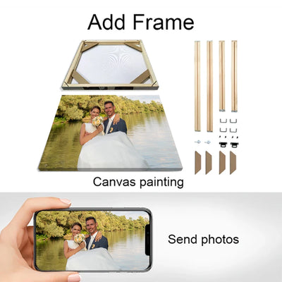 Cadre photo en bois blanc 20x30 cm pour décoration murale