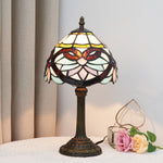 lampe table tiffany multicolore vitrail opaleuse traditionnelle allumée facilement chambre salon