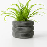 cache pot moderne rayures horizontales plante décoration maison plastique biodégradable écologique