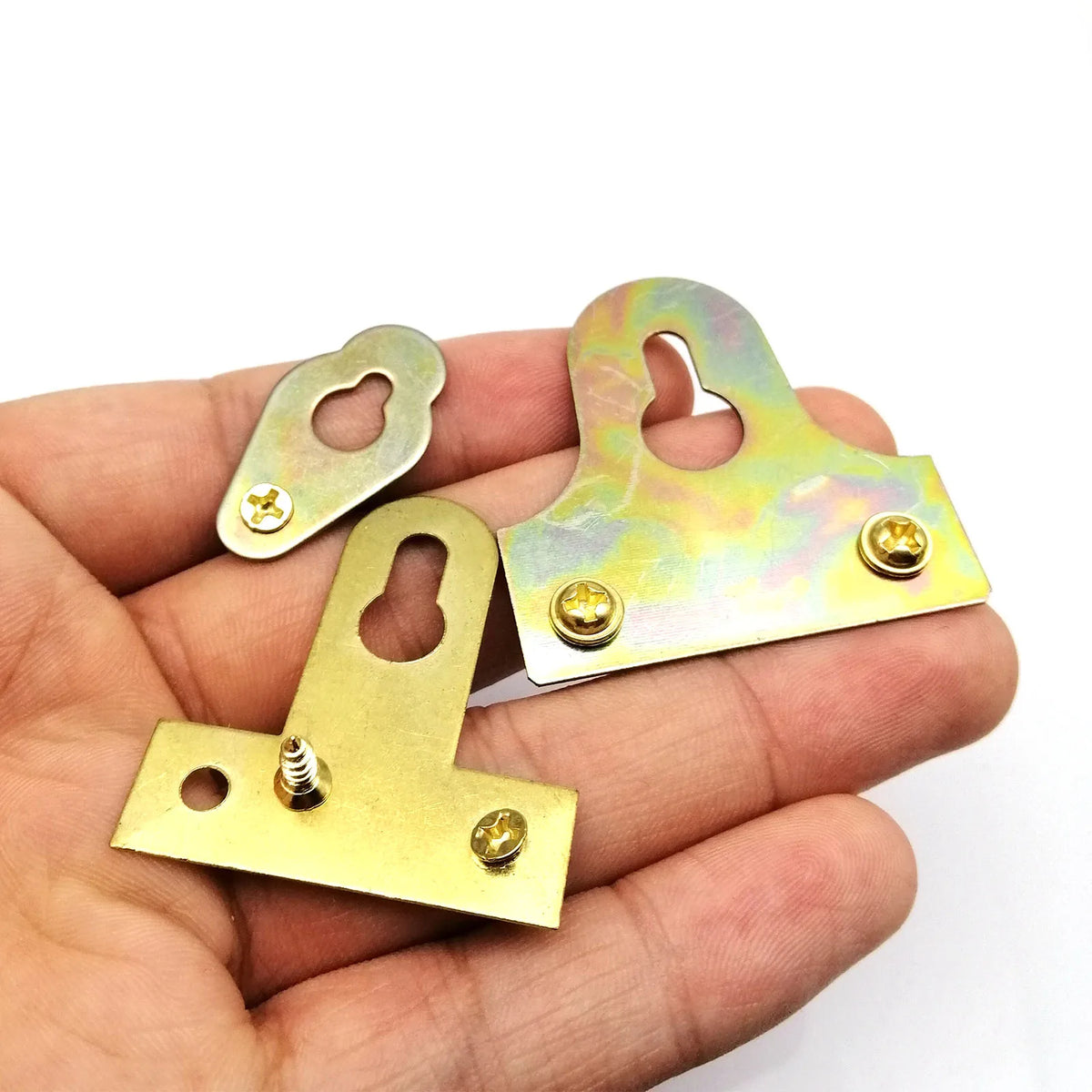cintres tableau métal doré industriel vis fixations robustes placo multicolore brillant pack 25pcs 18x32mm