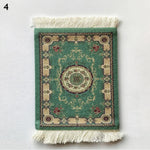 serviettes table servantes motifs géométriques floraux tissu épais rouge vert bleu beige traditionnel