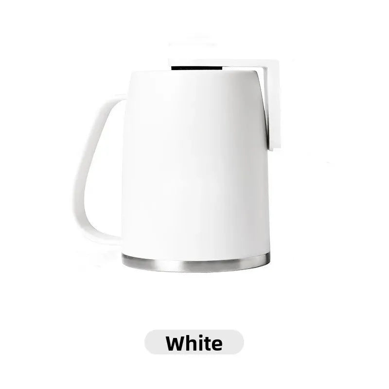 tasse fixe mur magnétique blanc gris moderne minimaliste couvercle support mural