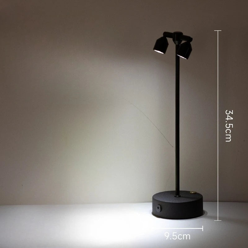 lampe table led rechargeable tactile noire moderne chambre restaurant