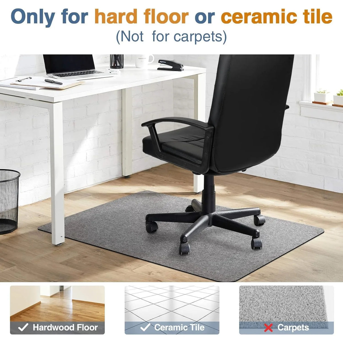 tapis sol noir gris moderne 90x120cm imperméable antidérapant flocage polyesterolvable