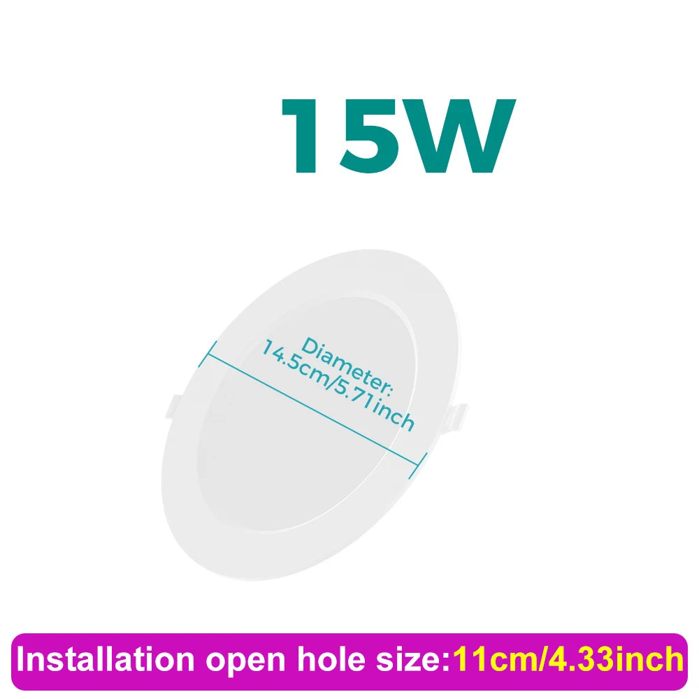 spots led downlight blanc moderne encastrables 220v 5w 10w 15w 20w 25w led haute