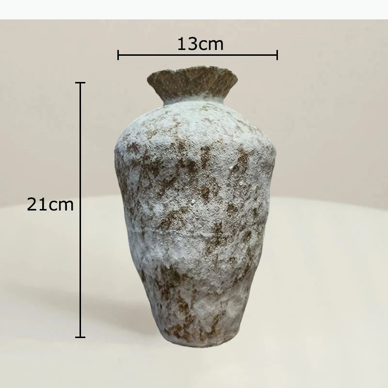 vase céramique rustique zen minimaliste beige marron blanc cassé orange naturellements