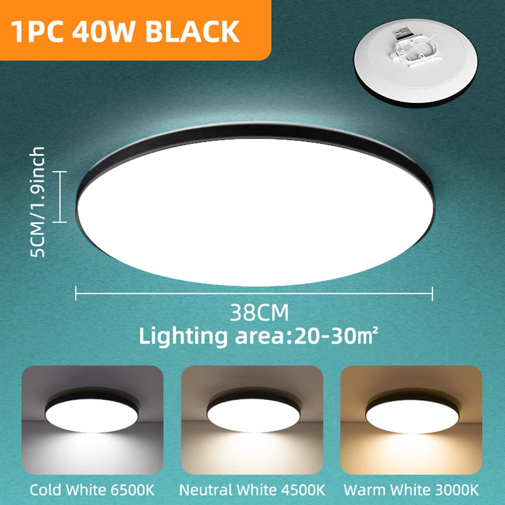 lampe led moderne noir or 220v 30w 40w 50w(toucher) 180265v