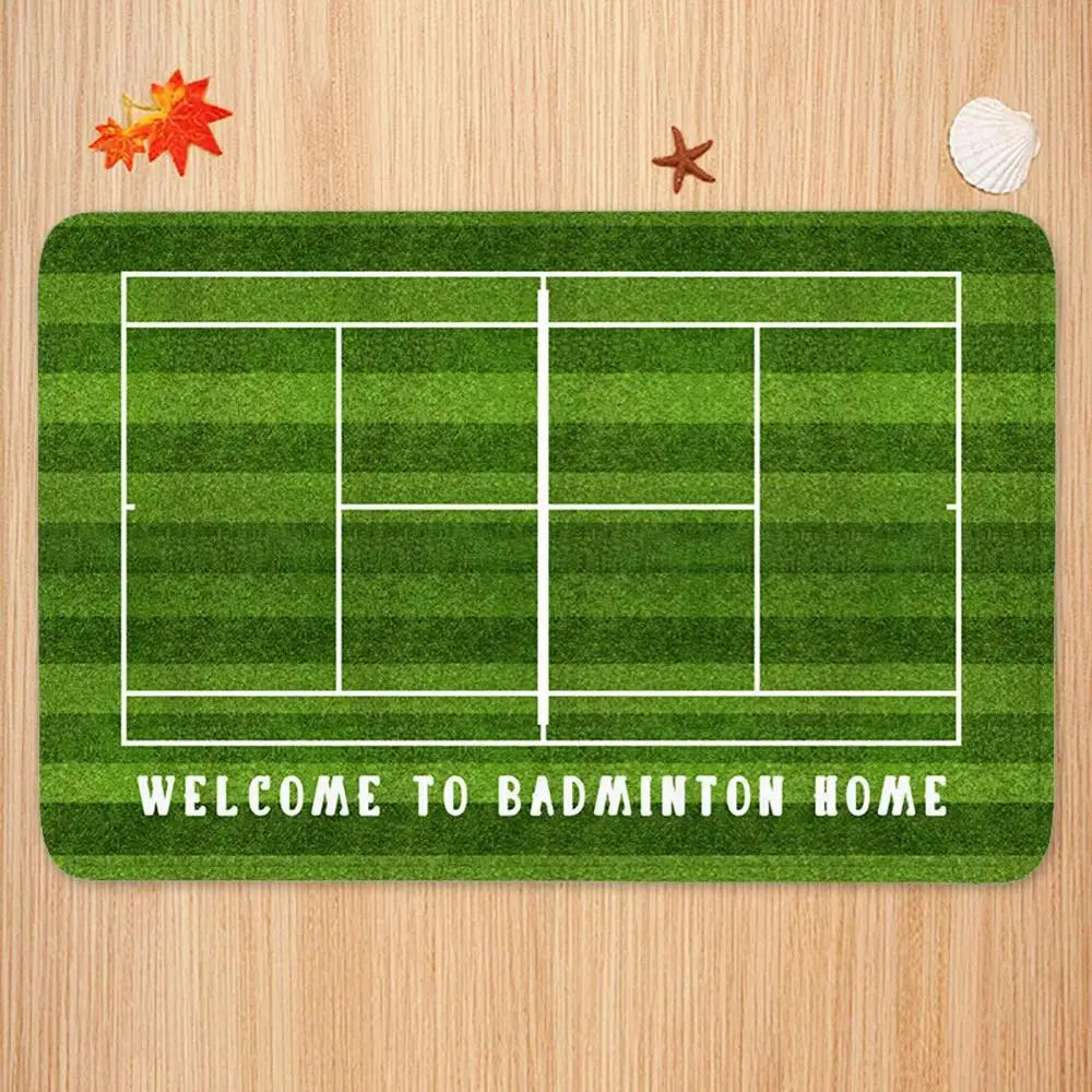 tapis sol moderne orange vert bleu terrain tennis résistant antidérapant 30x50cm