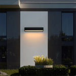 applique murale moderne led verre trempé ip65 étanche noir boisclair