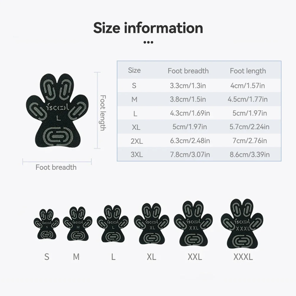 protège pattes chiens adhésifs noirs motifs modernes taille xl 2xl