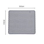 tapis protection silicone moderne gris perforations antidérapant cuisine vaisselle fond évier résistance chaleur