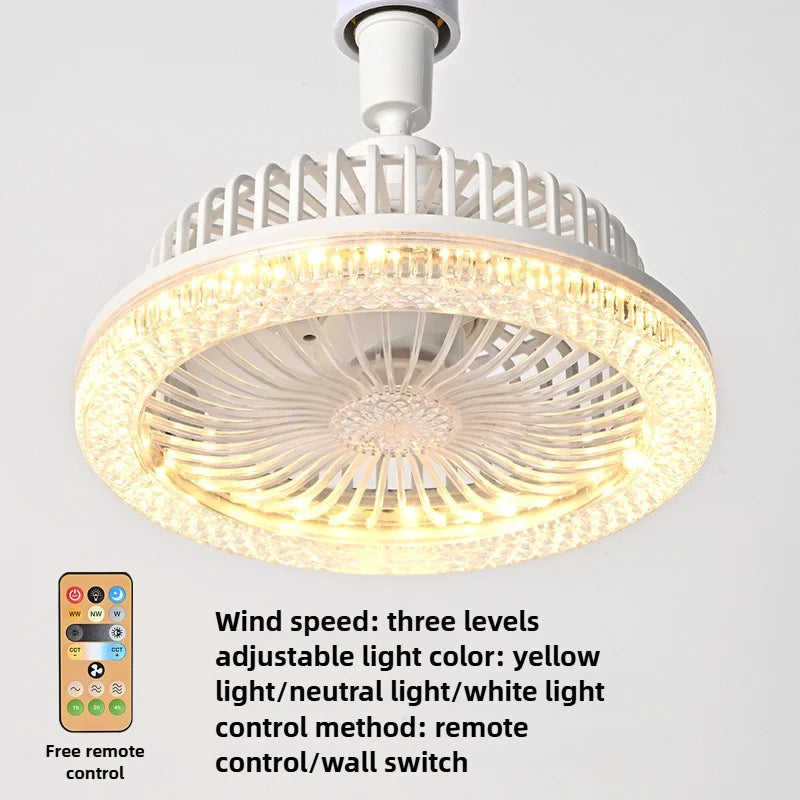 ventilateur led blanc moderne télécommande contemporain minimaliste autonome flux lumineux abs pc