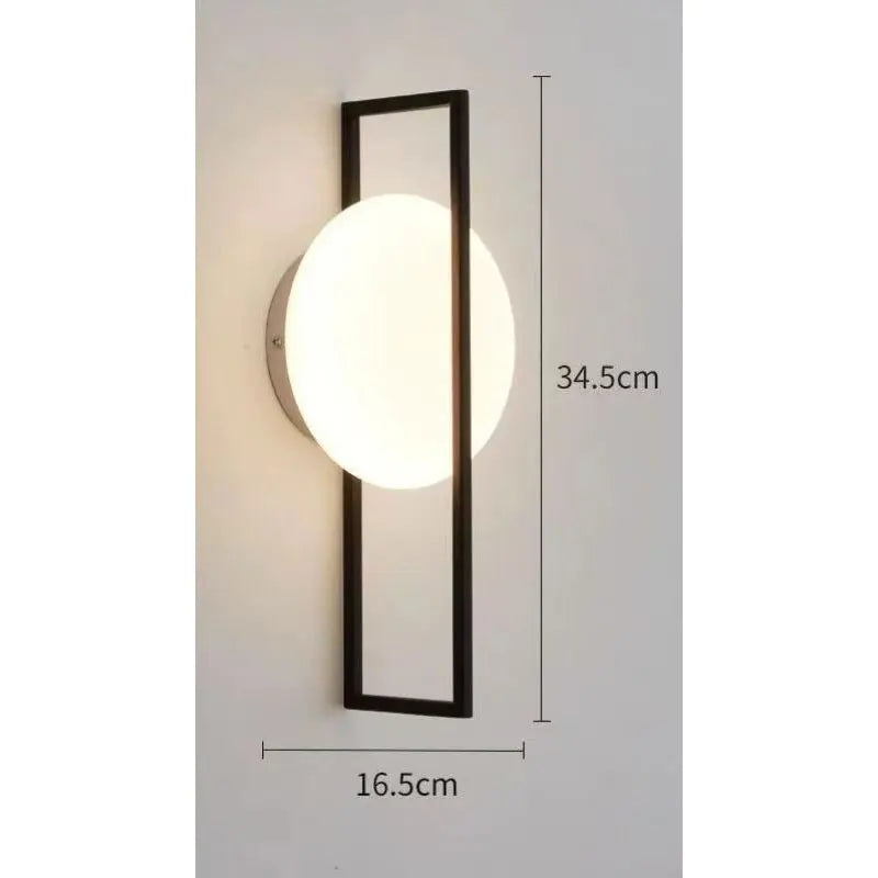 lampe murale moderne minimaliste noir doré éclairage chambre salon entrée étude