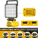 lampe travail led jaune moderne robuste interrupteur luminosité port usb poignée transport sans fil