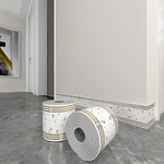 ruban decoratif autoadhésif moderne blanc or gris 500cm 10cm imperméable pvc