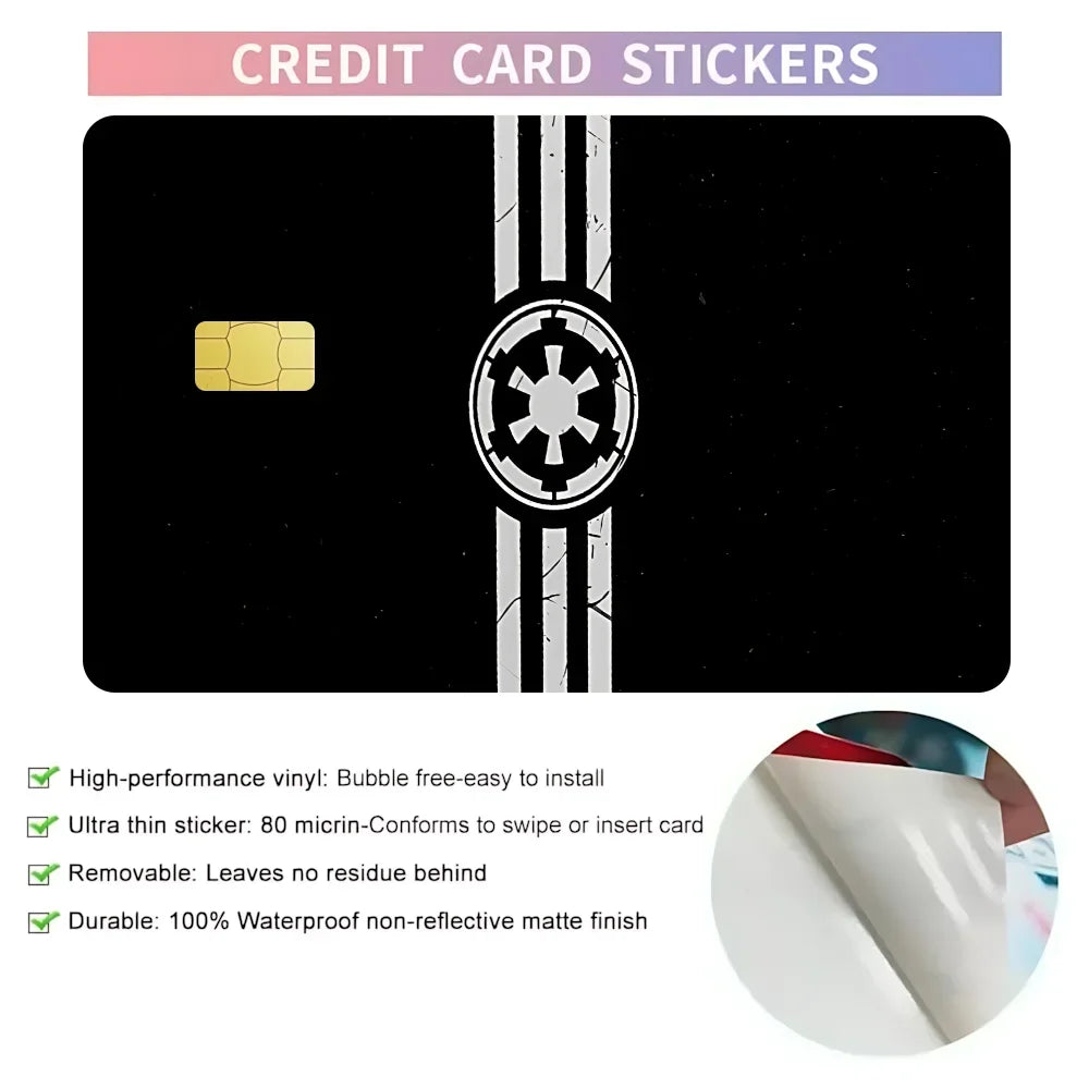 étui carte bancaire star wars logo noir rouge adhésif moderne stylisé billets protection porte