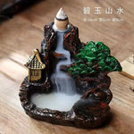 décoration zen fontaine cascade relief rocher lanterne animaux naturelle japonaise salon