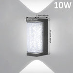 lampe murale moderne led 10w noir blanc texture granulée éclairage quotidien chambre salon entree