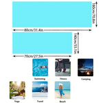serviette plage polyester haute absorption rapide séchage multicolore moderne pop artSizeMode: 180x70cm 140x55cm 70x27cm
