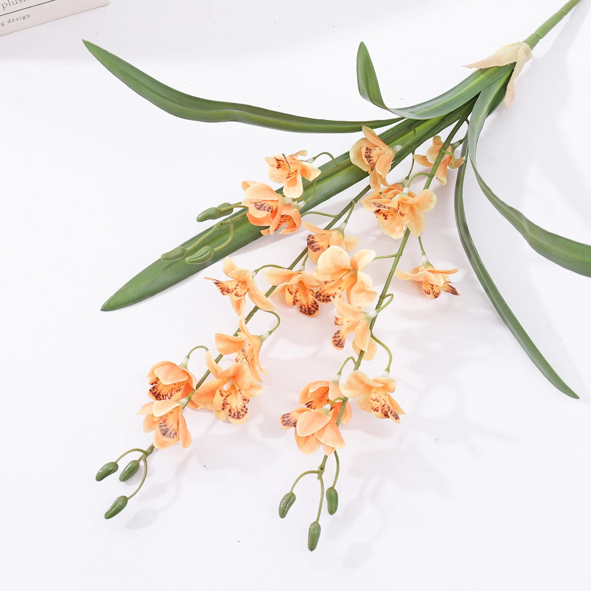 bouquet orchidées artificielles soie rose orange modernes intérieur décoration anniversaire mariage nouveau ano