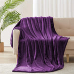 couverture violet douce velours moderne 100 polyester cachemire hiver 130x150cm fixations