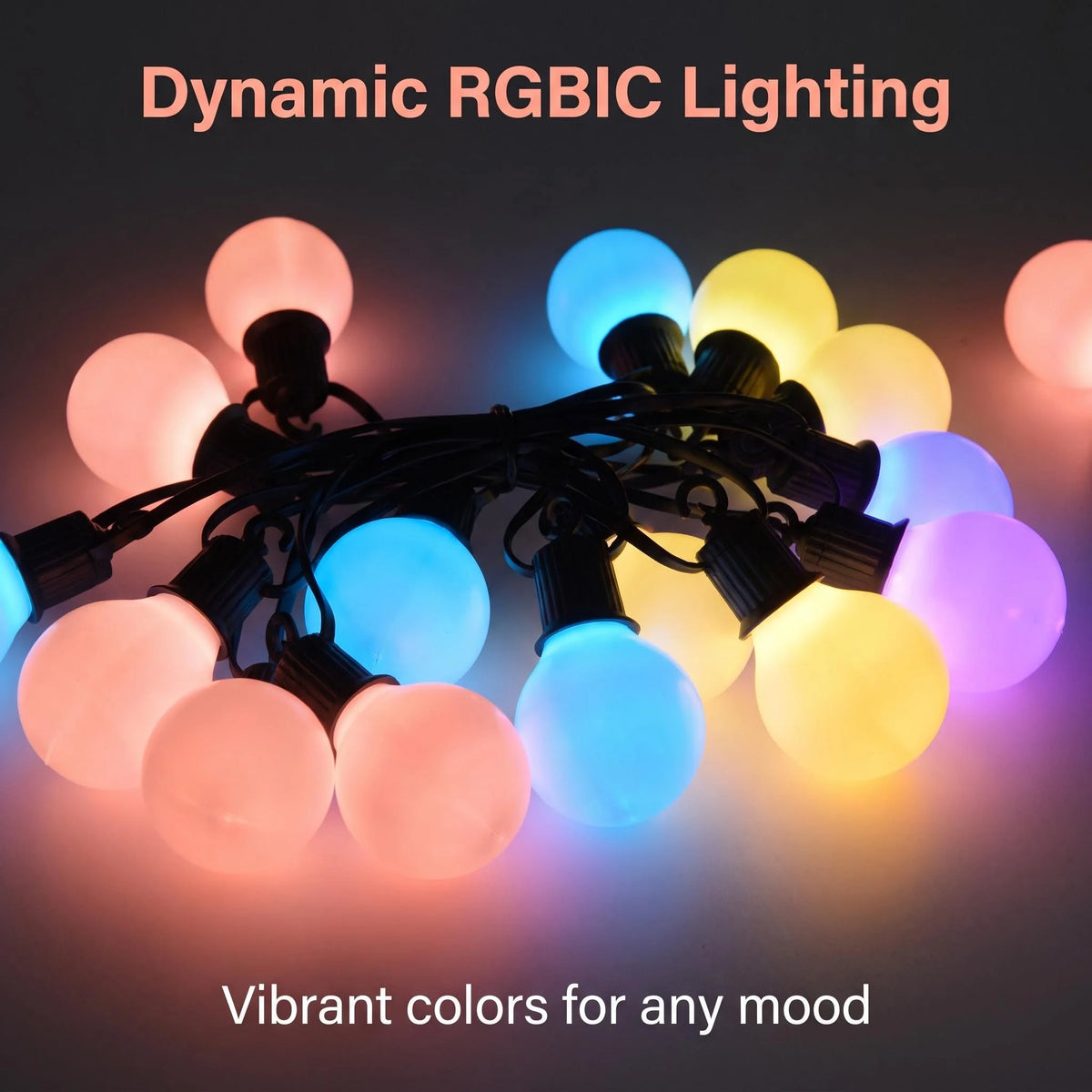guirlande lumineuse multicolore boules sphériques clips moderne télécommande adaptateur usb alexa google assistant