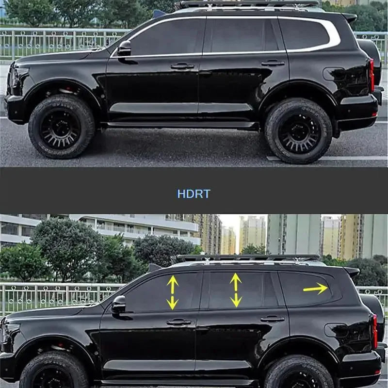 protège soleil fenetre voiture noir barres toit led stickers adhésifs suv moderne sportif fixations