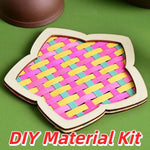 coasters tissés bambou multicolores traditionnels faits main opaques pack diy